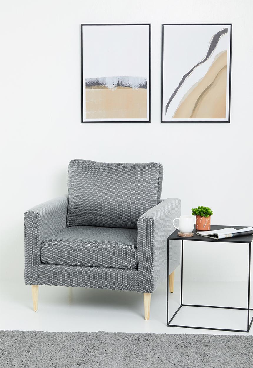Sixth Floor - Soma armchair - black & white