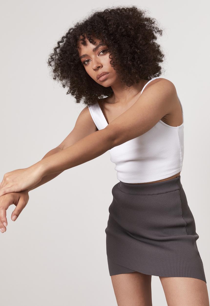 Factorie - Knit wrap mini skirt - tornado