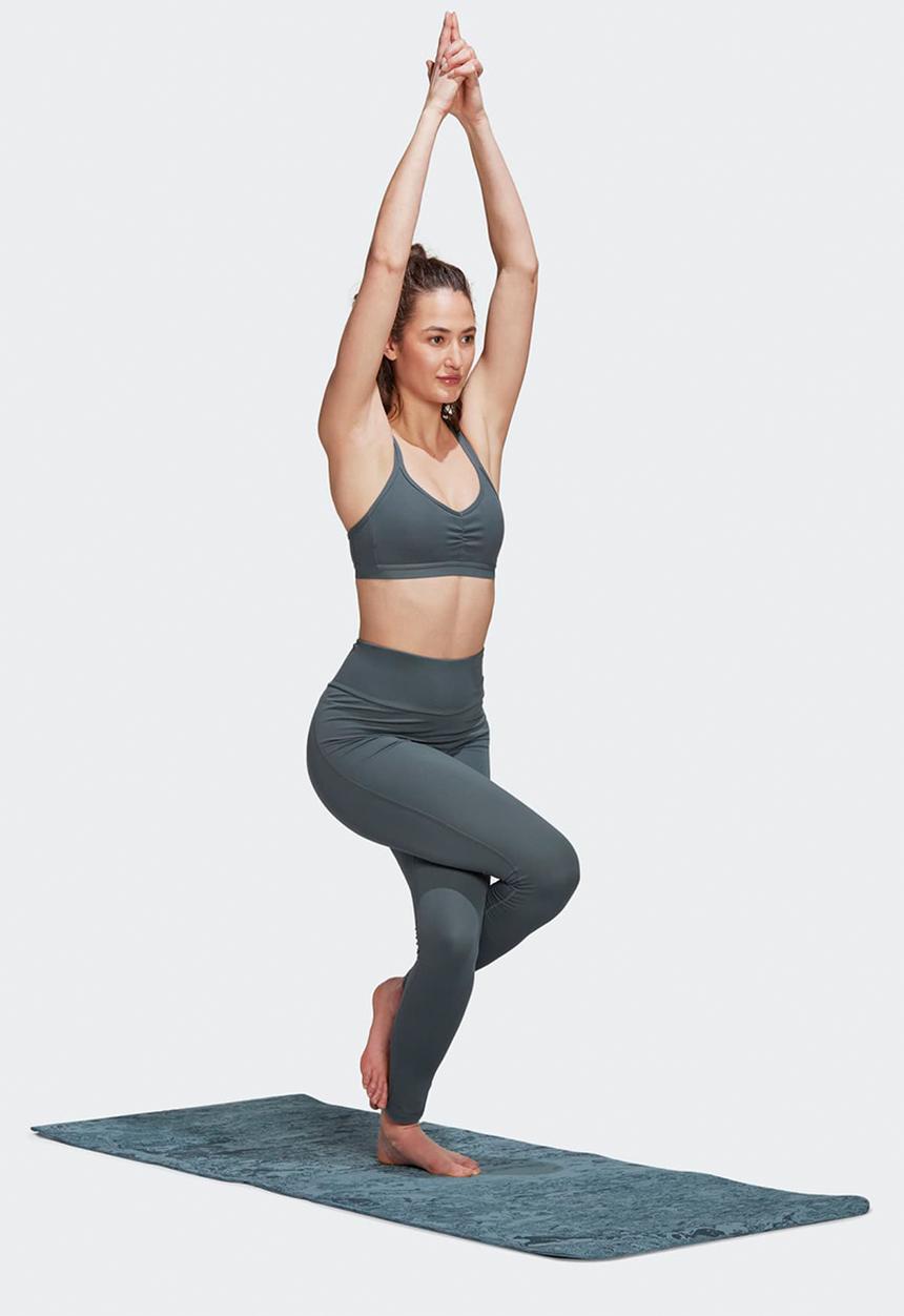 adidas Performance - Stols back straps light support workout bra - blue oxide