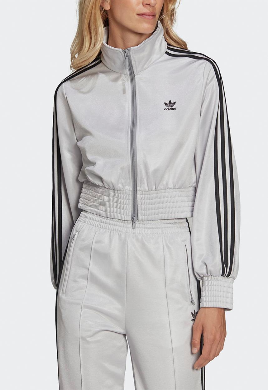 adidas Originals - 3 stripes tricot tracktop - matte silver