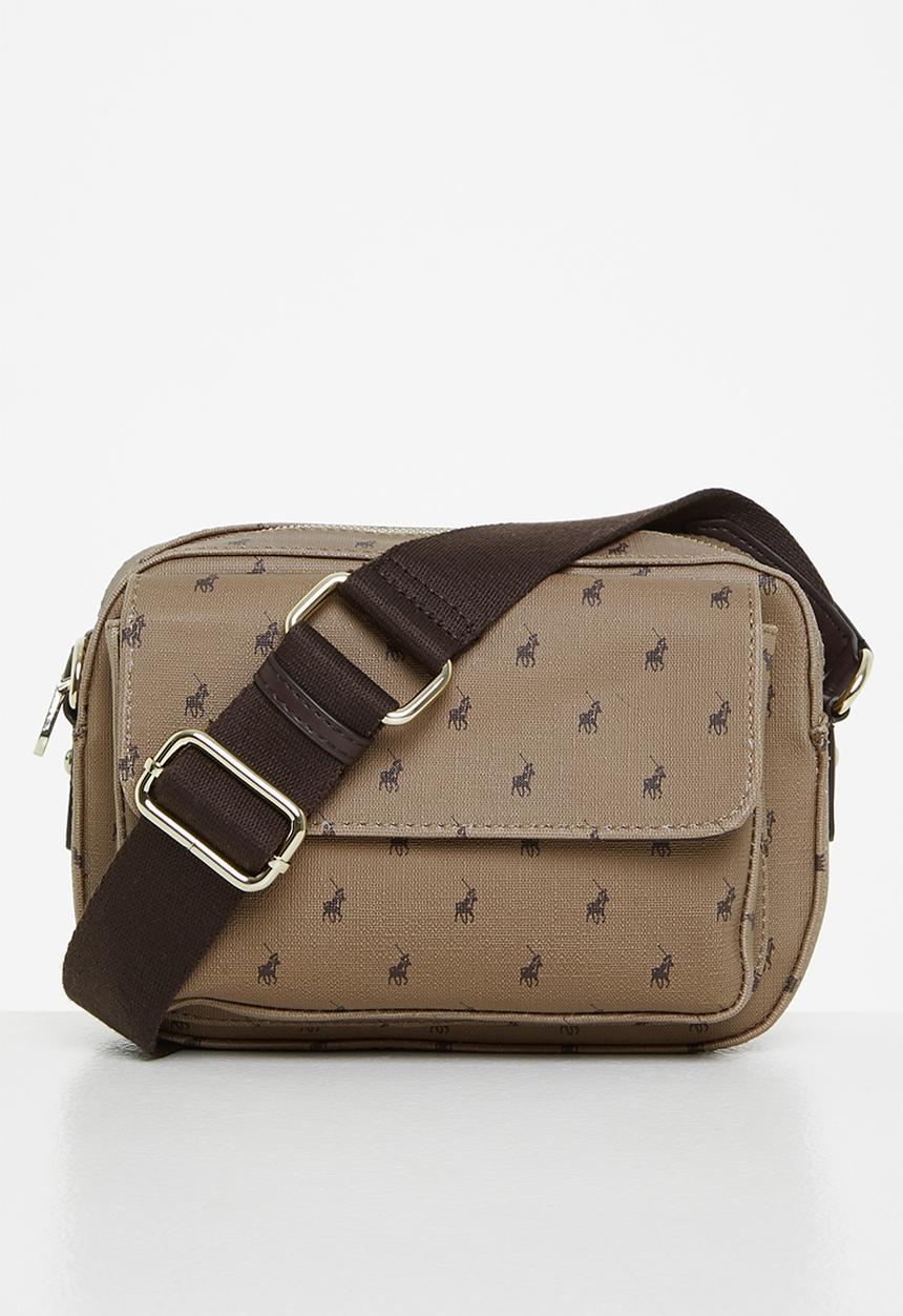POLO - Signature camera bag with front pocket - camel