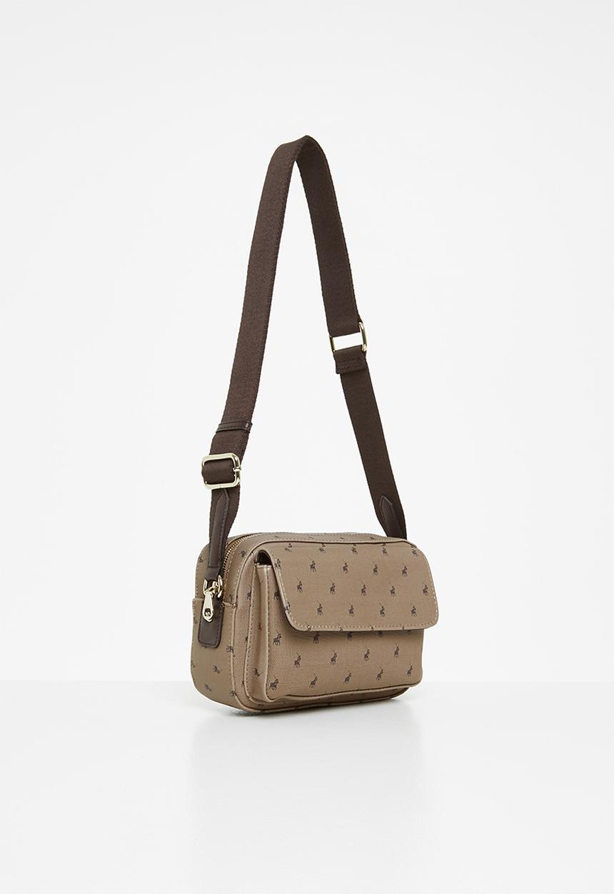 POLO - Signature camera bag with front pocket - camel