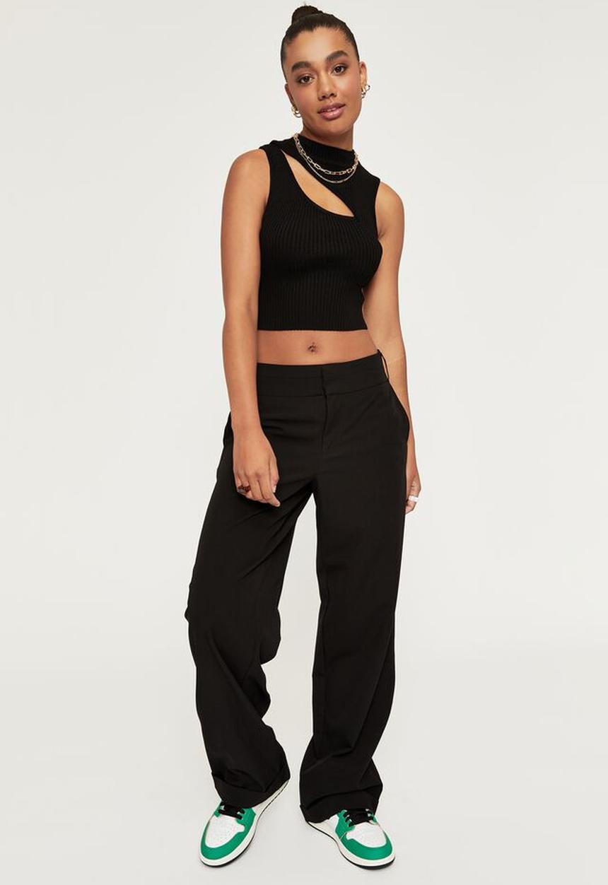Supré  - Adrienne cut out knit top - black