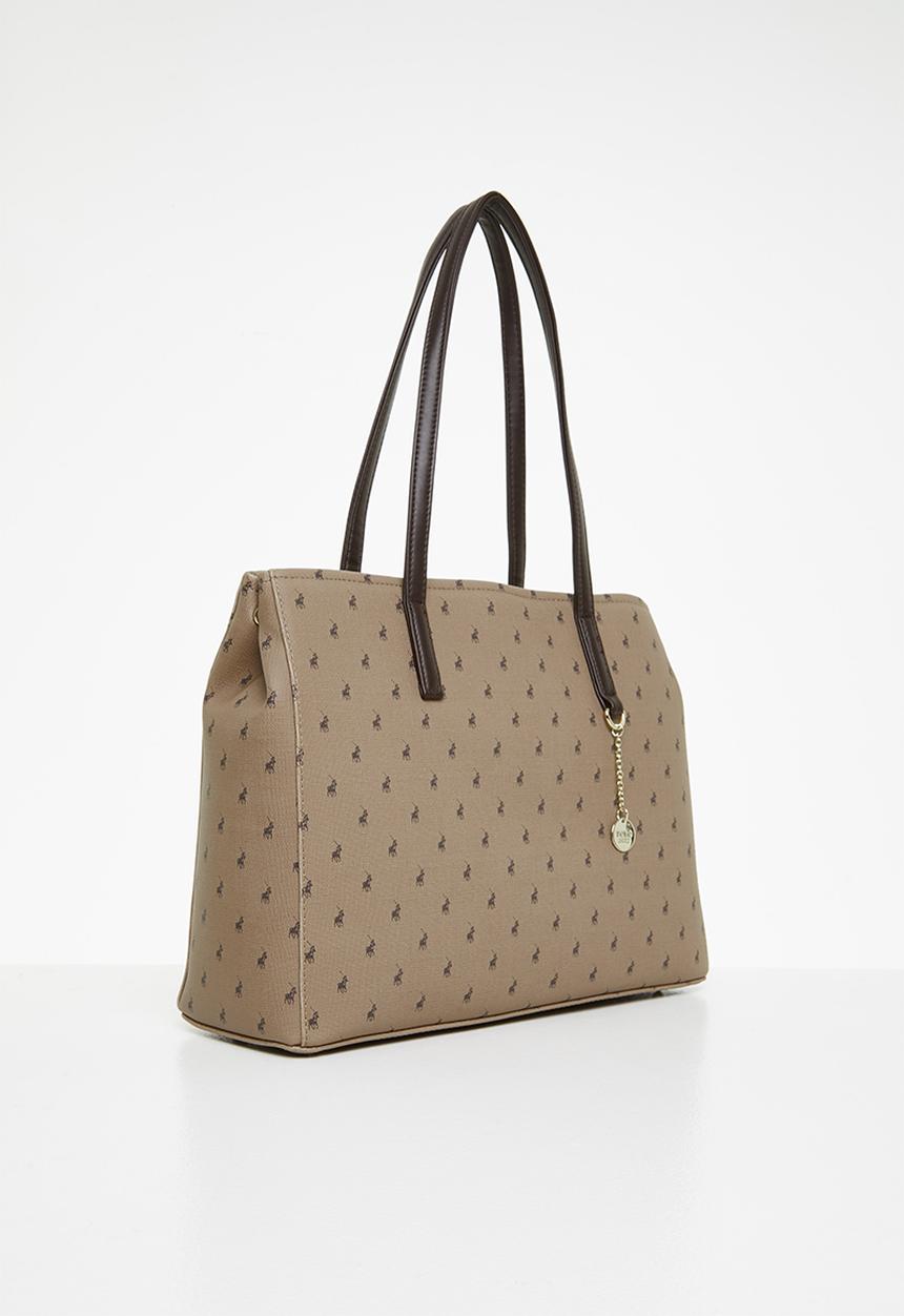 POLO - Signature large market tote - camel