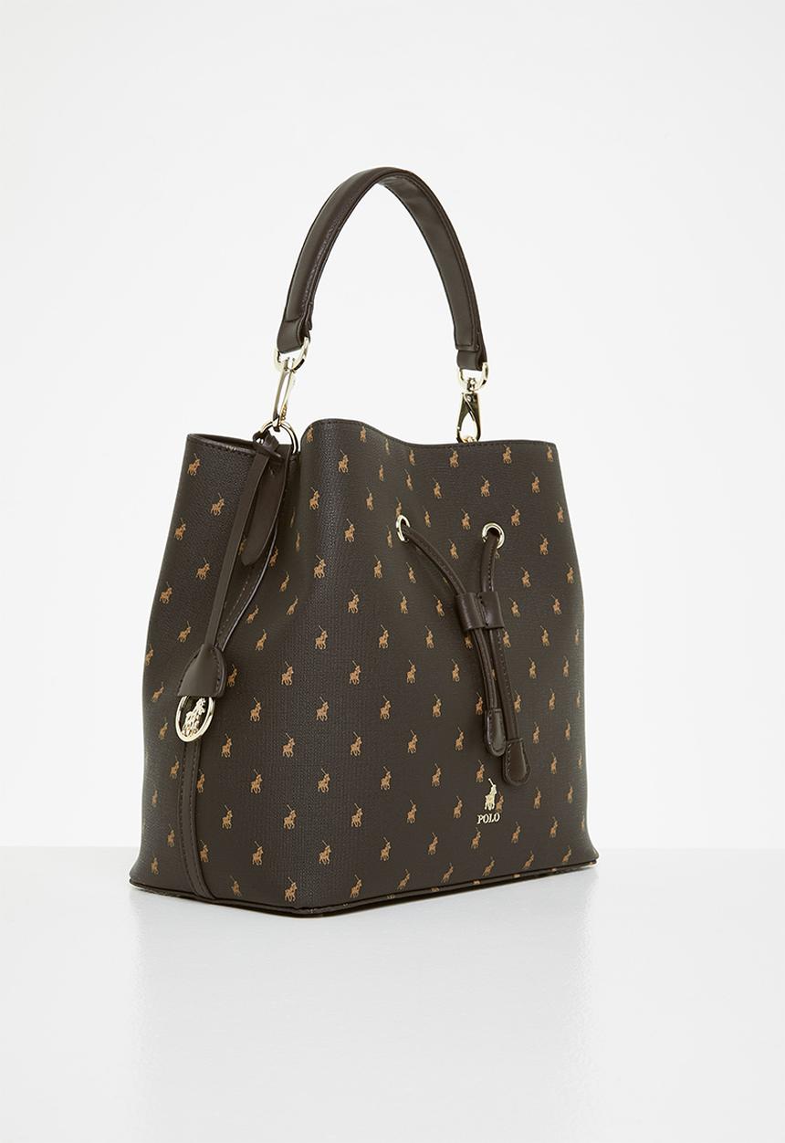 POLO - Signature bucket bag - brown