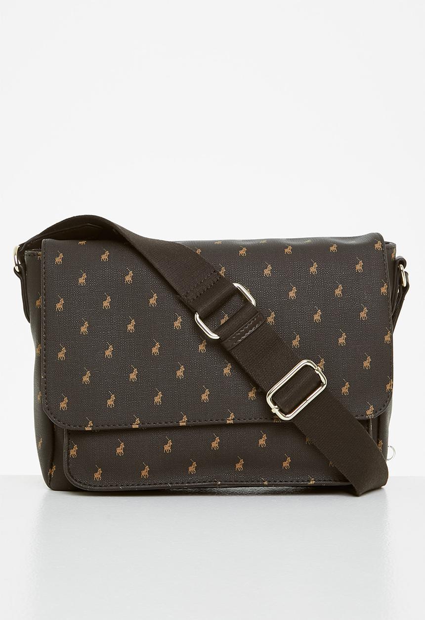 POLO - Signature flapover bag - brown