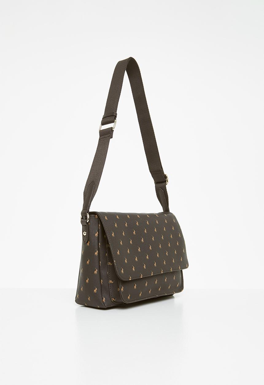 POLO - Signature flapover bag - brown