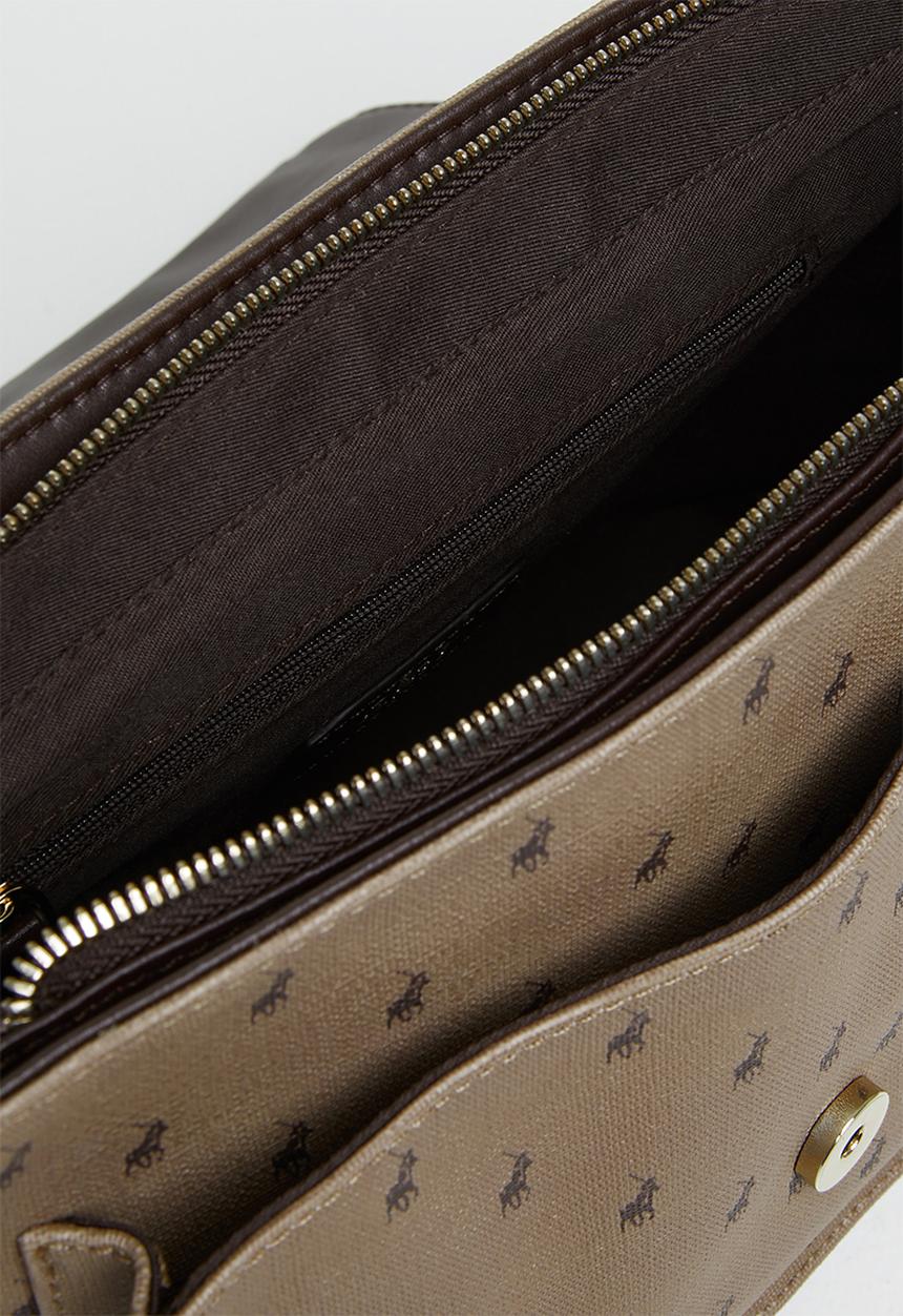 POLO - Signature flapover bag - camel