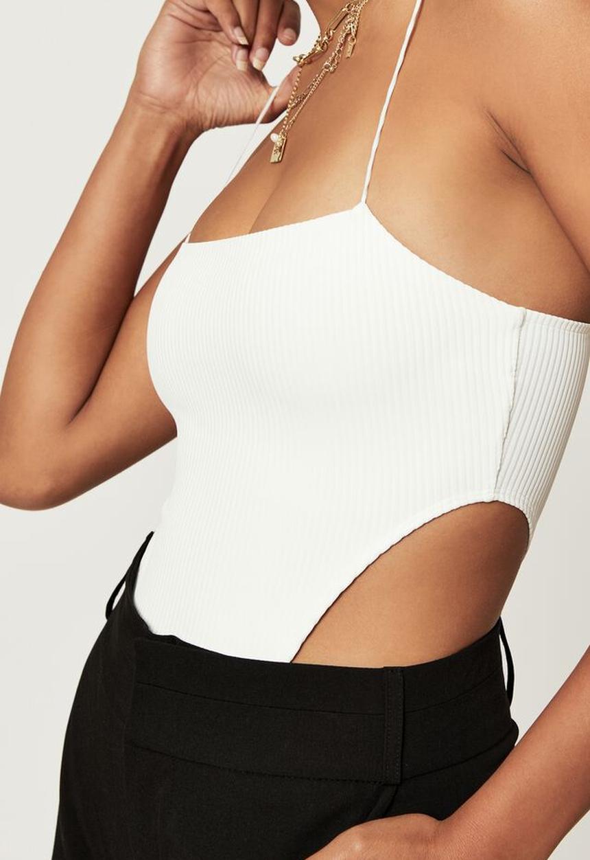 Supré  - Reese high cut bodysuit - winter white