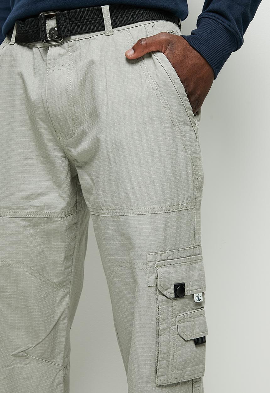 Lark & Crosse - Patric belted cargo pants - cement
