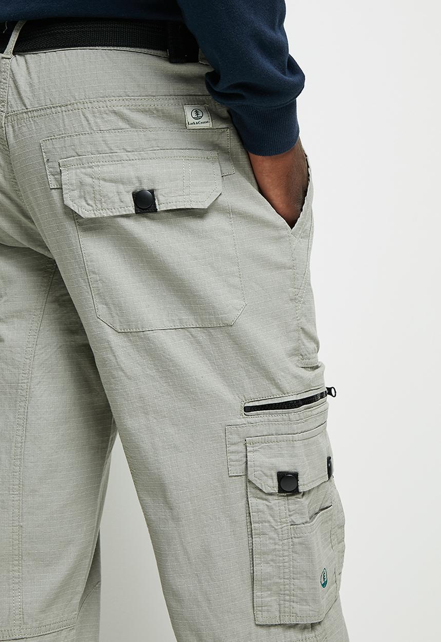Lark & Crosse - Patric belted cargo pants - cement