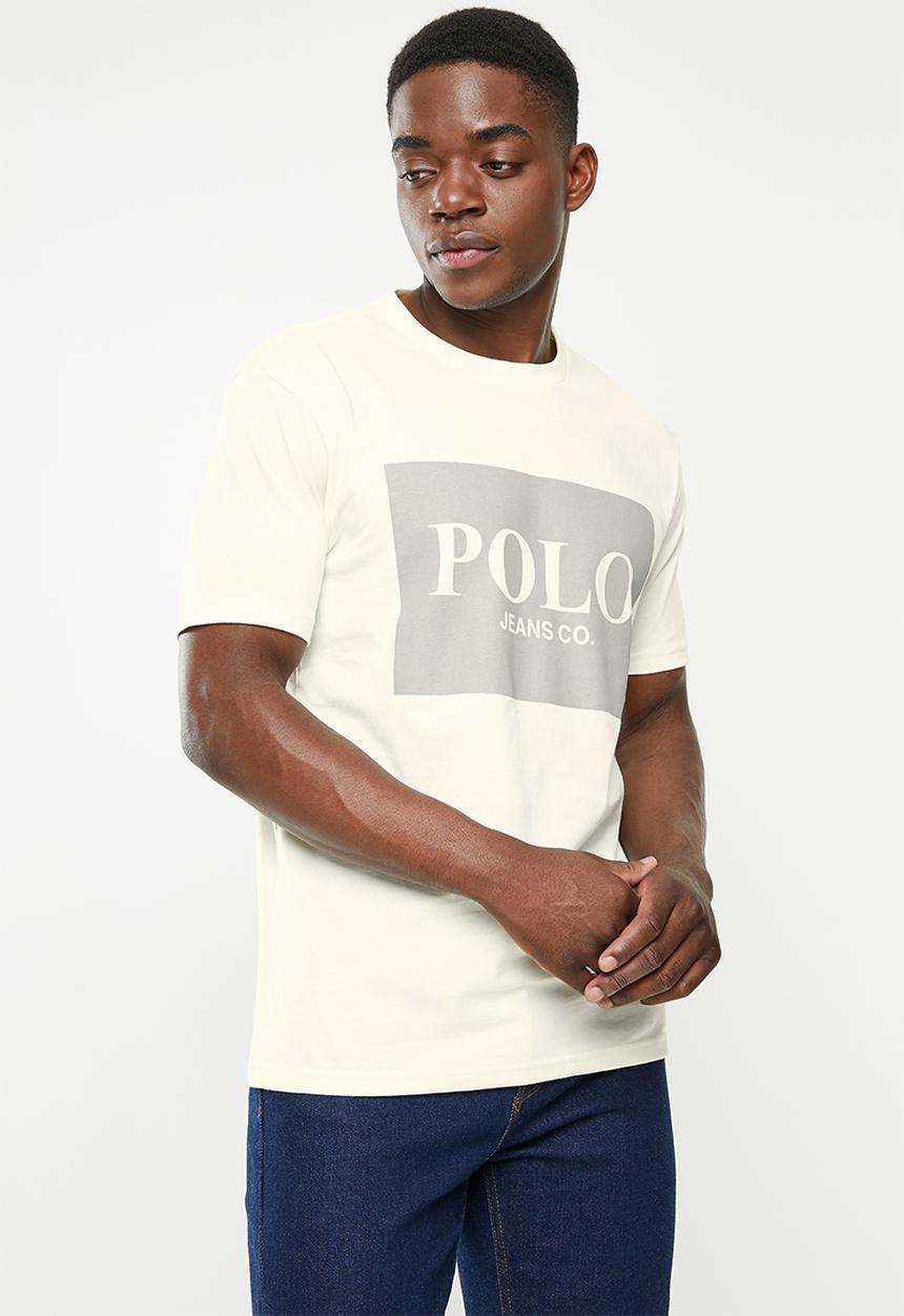 POLO - Men pjc reflective short sleeve tee - ecru
