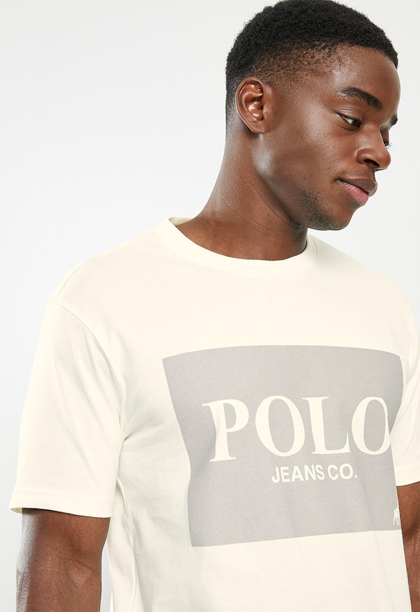 POLO - Men pjc reflective short sleeve tee - ecru