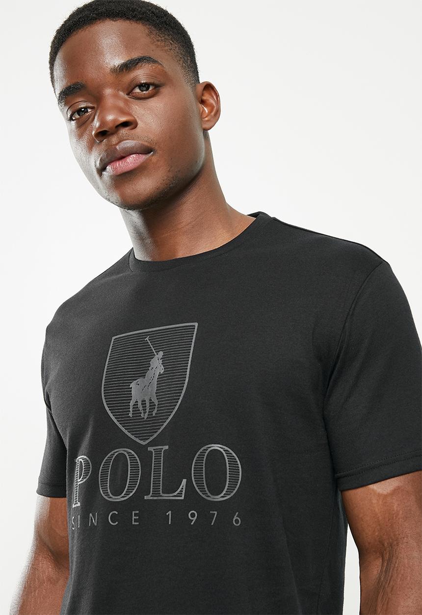 POLO - Men Cory Crest short sleeve tee - black