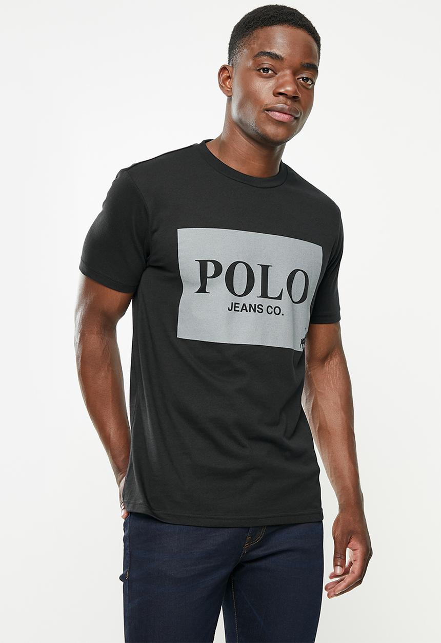 POLO - Men pjc reflective short sleeve tee - black