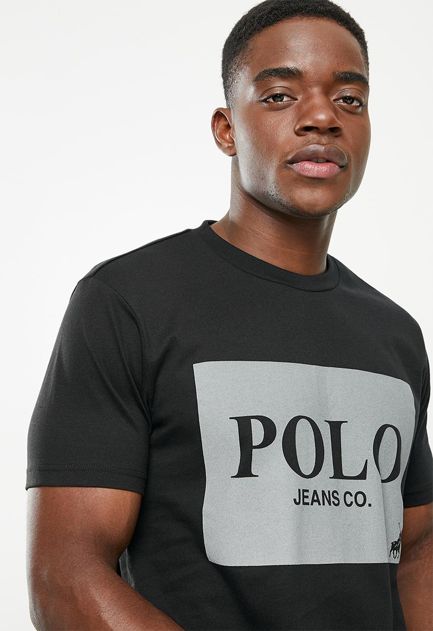 POLO - Men pjc reflective short sleeve tee - black