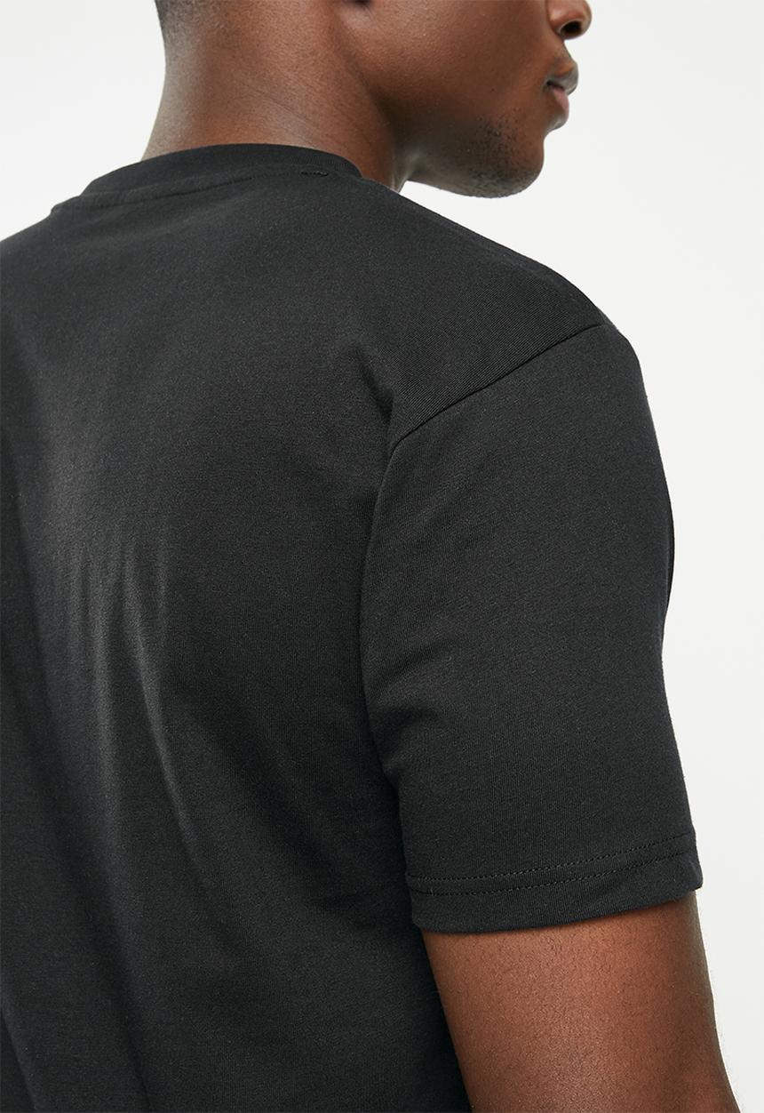 POLO - Men pjc reflective short sleeve tee - black