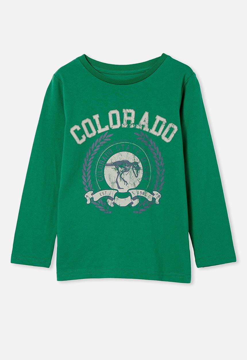 Cotton On - Max long sleeve tee - pickles & colorado dino crest