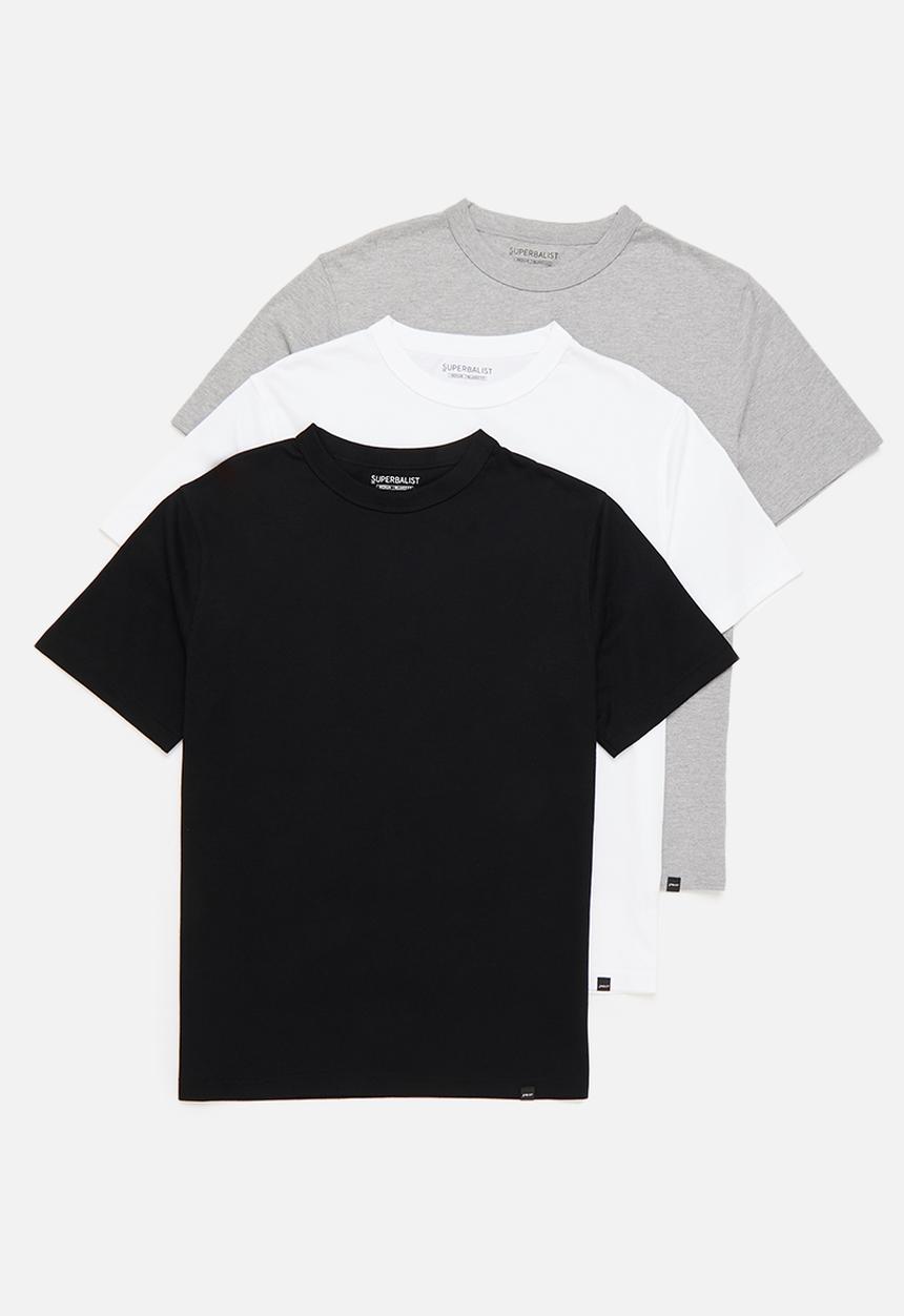 Superbalist - 3 Pack Aaron organic crew tee - multi