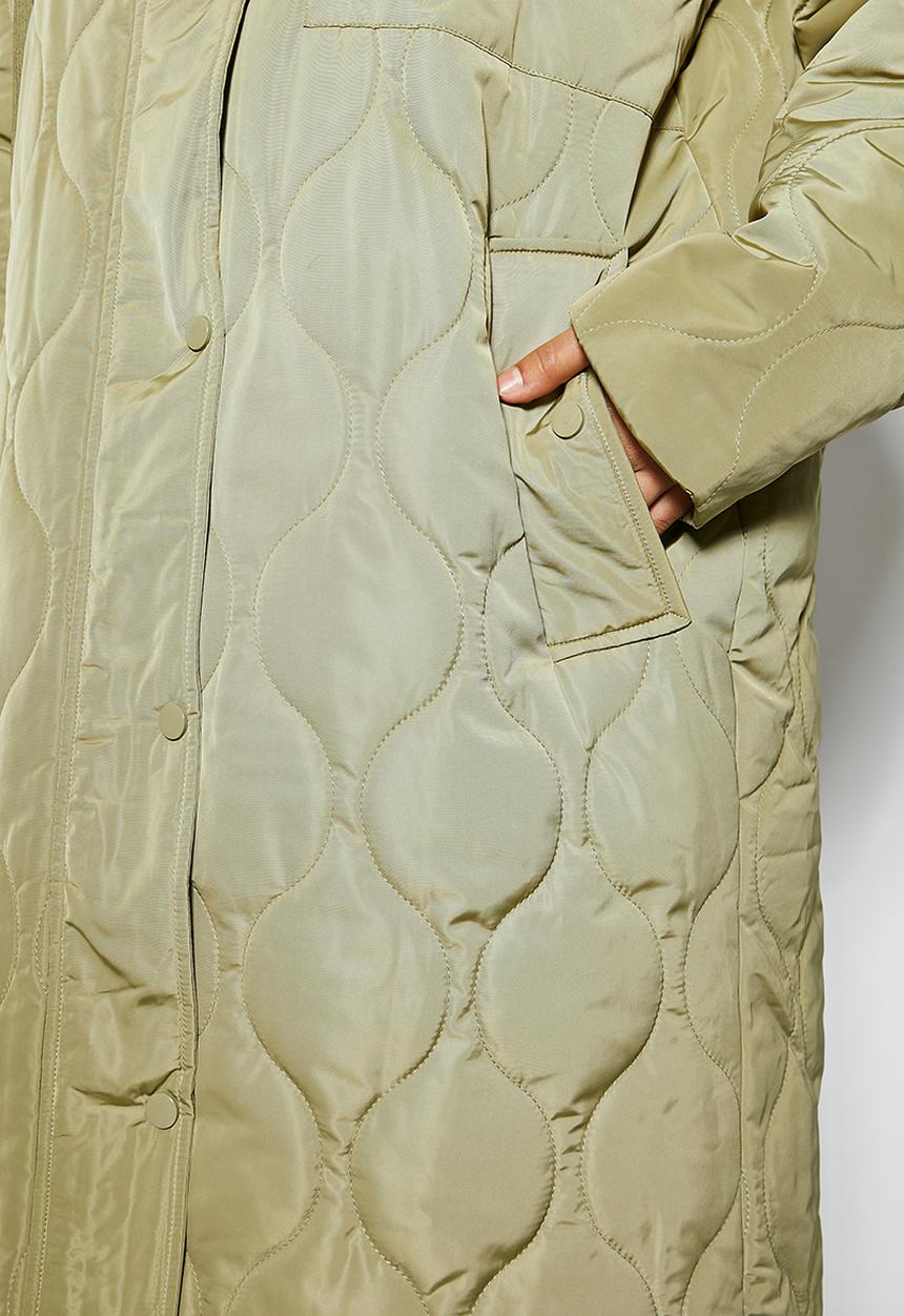 Superbalist - Quilted midi puffer - new olive