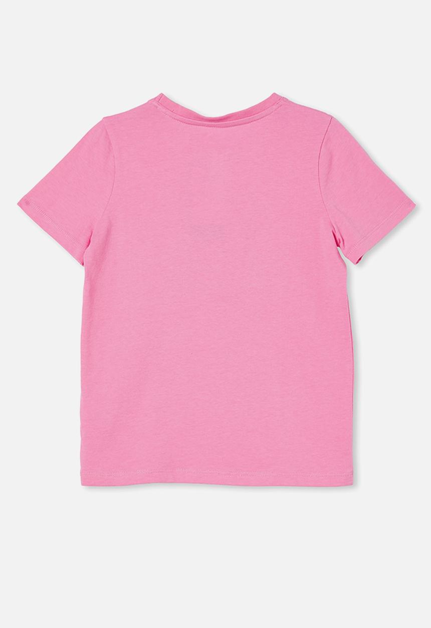 Cotton On - Stevie short sleeve embellished tee - pink gerbera/support girls flower