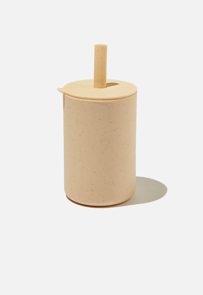 Cotton On - Silicone smoothie cup - oatmeal speckle