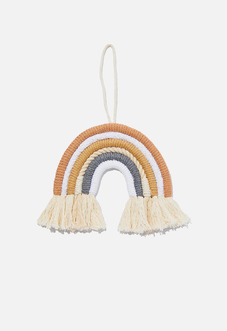 Cotton On - Kids rainbow wall hanging - turmeric latte multi