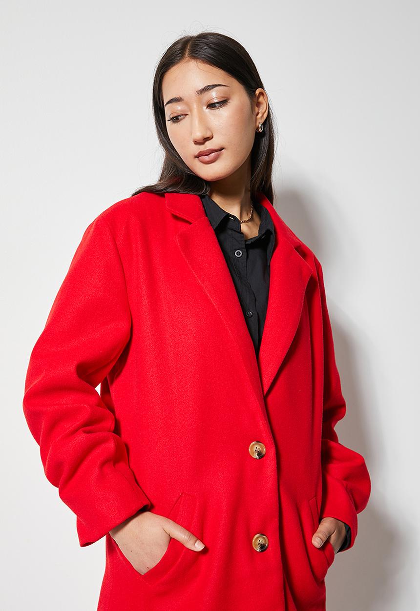 Superbalist - Midi blazer coat - red