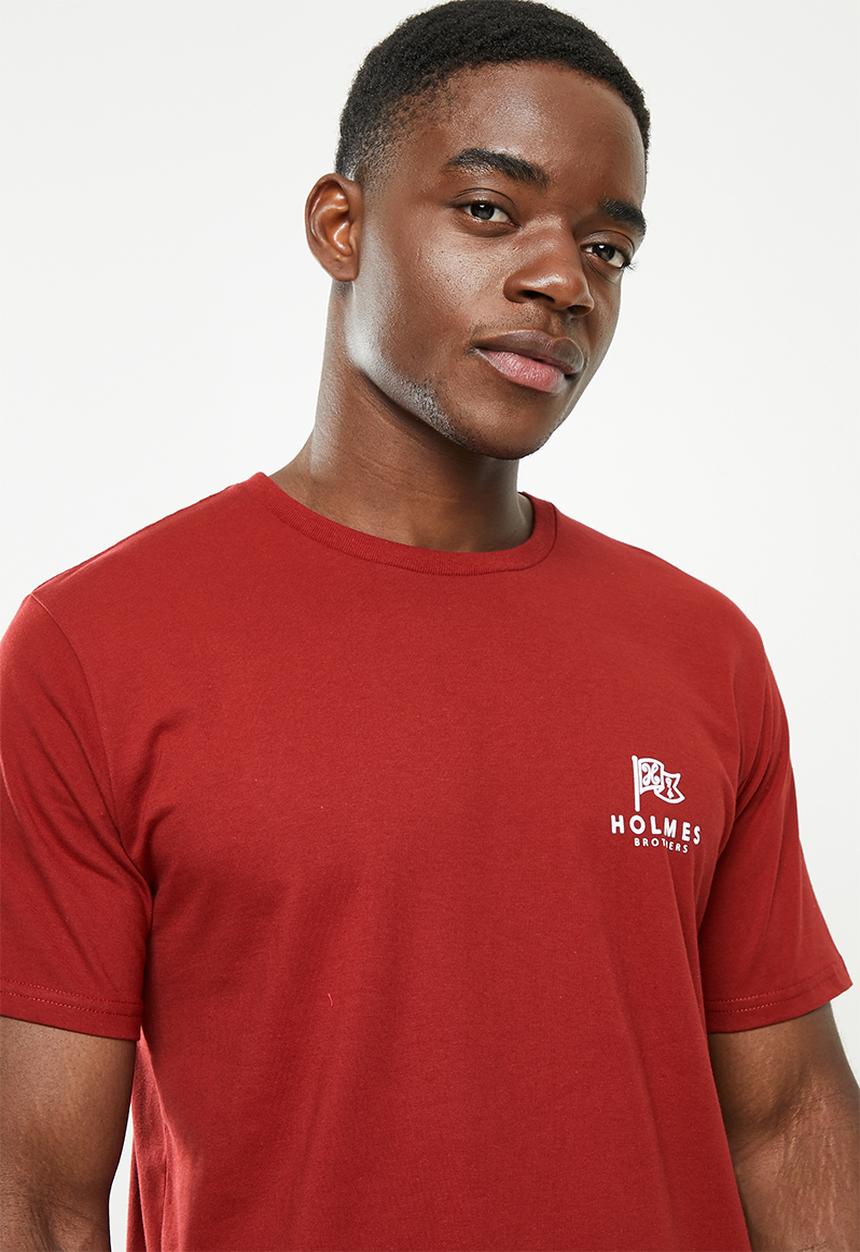 Holmes Bro's - Flag t-shirt - red dahlia
