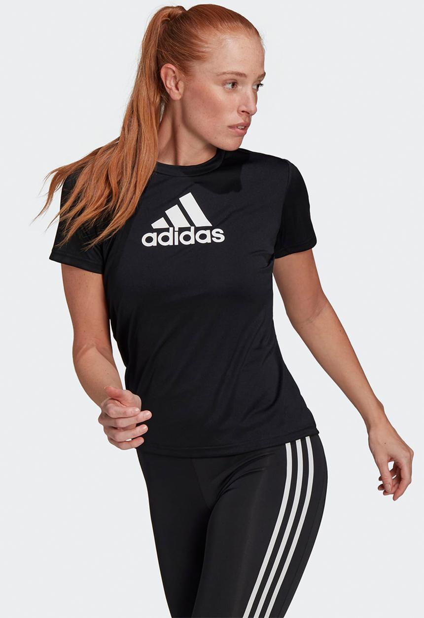 adidas Performance - W bl perfomance short sleeve tee - black/white