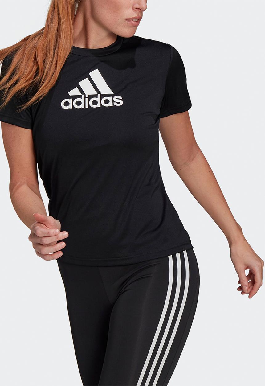 adidas Performance - W bl perfomance short sleeve tee - black/white