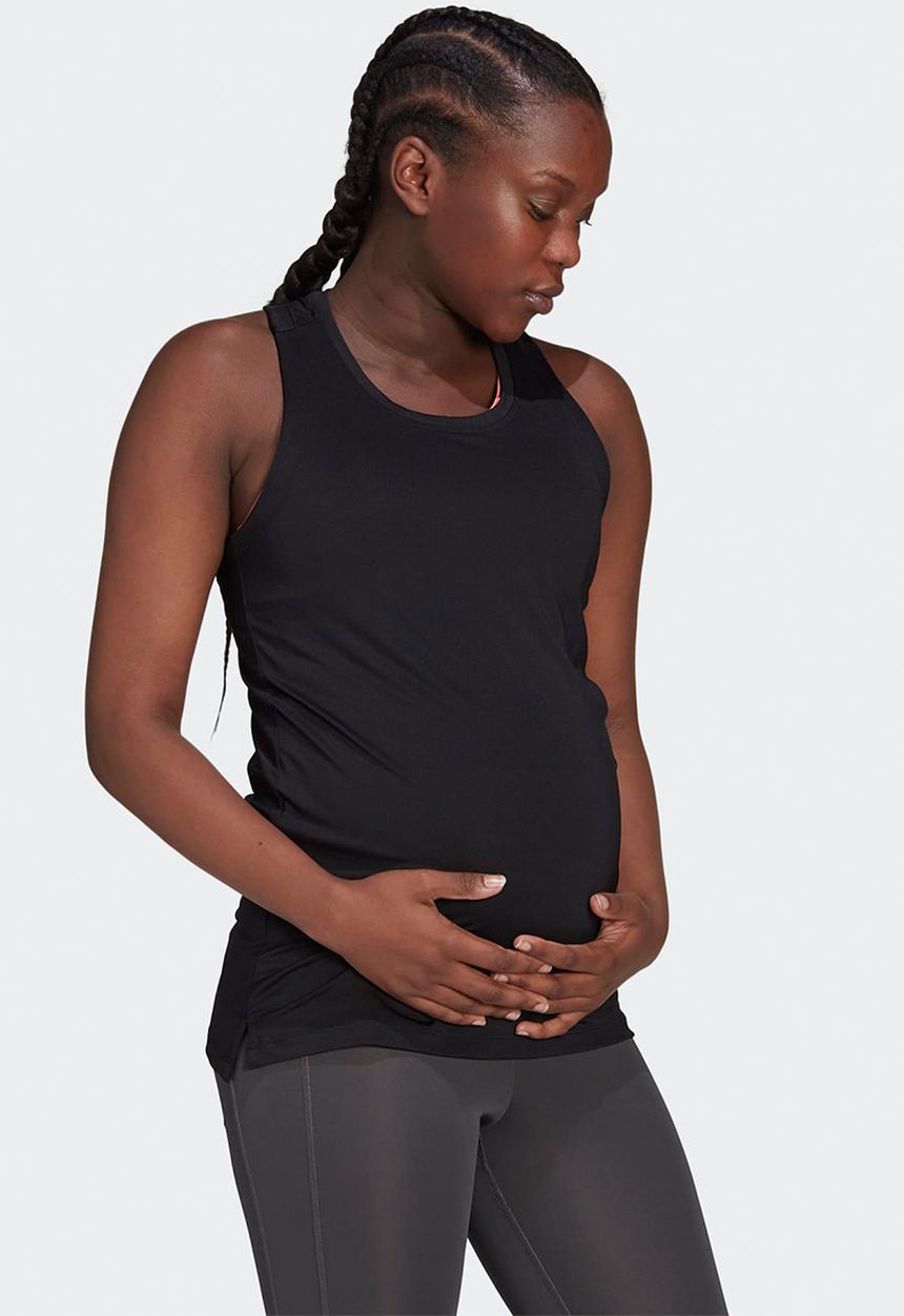 adidas Performance - Maternity tank top - black/white