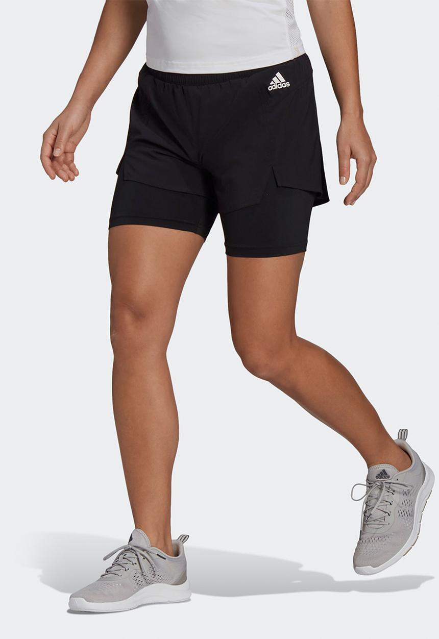 adidas Performance - W 2in1 perfomance shorts - black/white