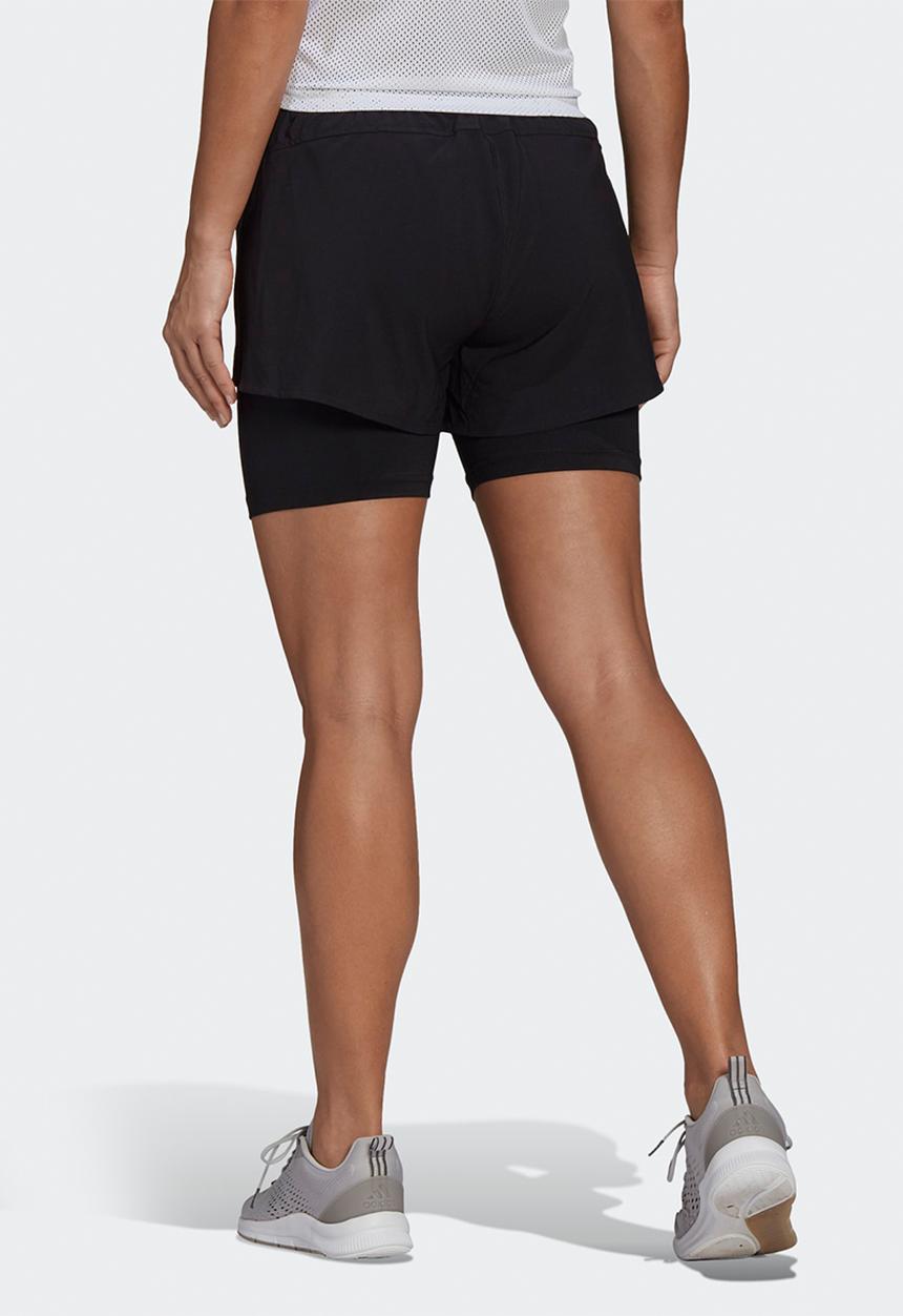 adidas Performance - W 2in1 perfomance shorts - black/white