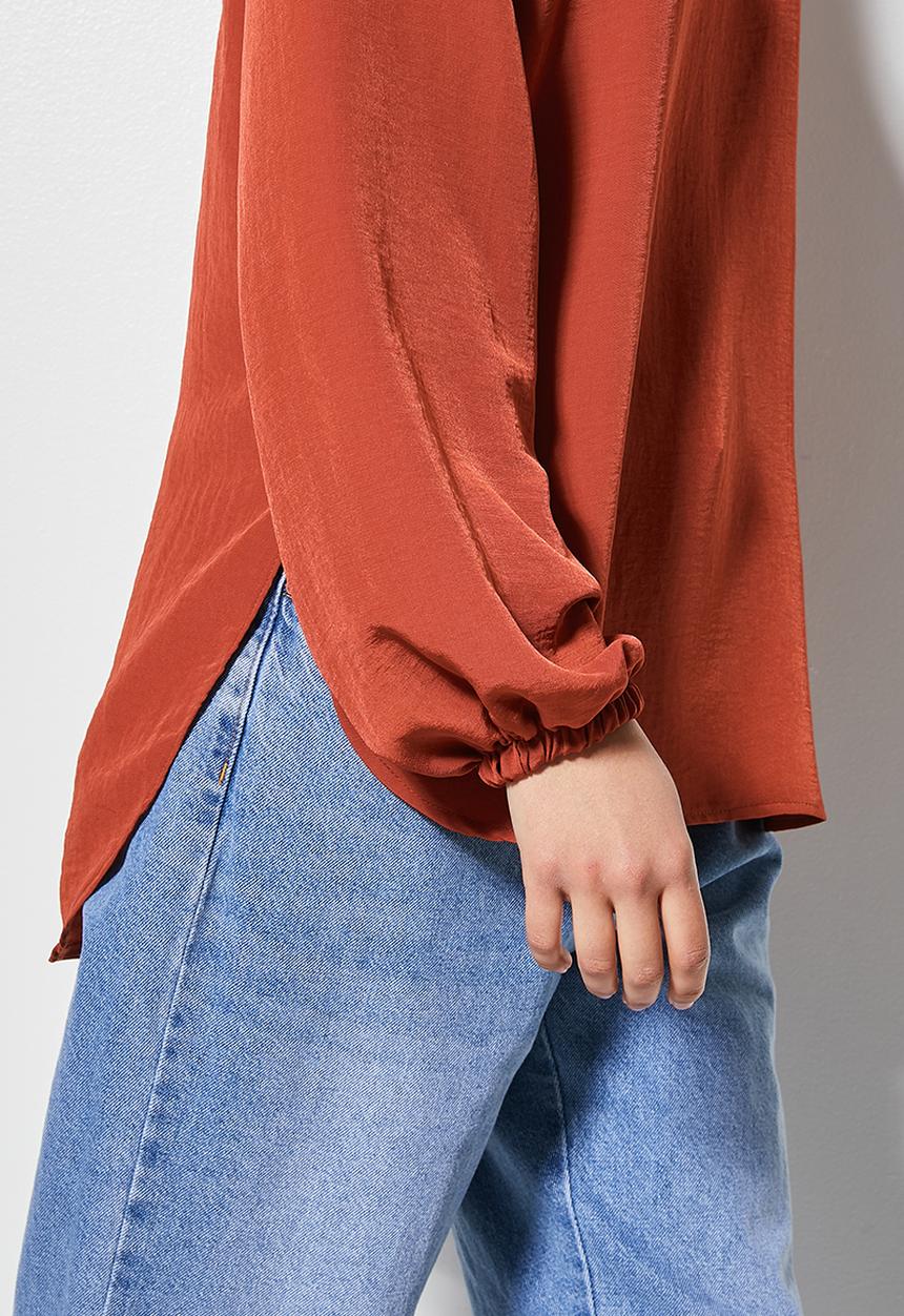 Superbalist - Longline blouse - red ochre
