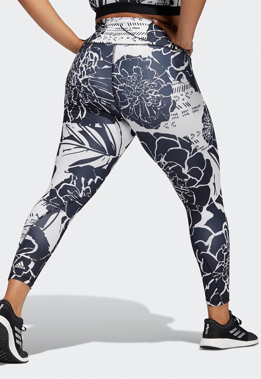 adidas Performance - Plus vf flower 7/8 tights - black