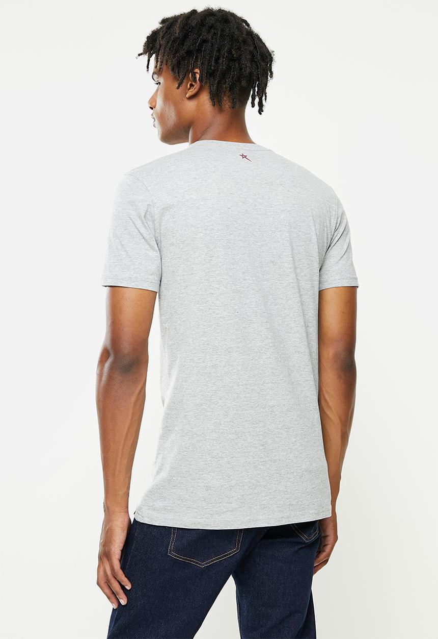 SOVIET - M tillman short sleeve logo tee - grey melange