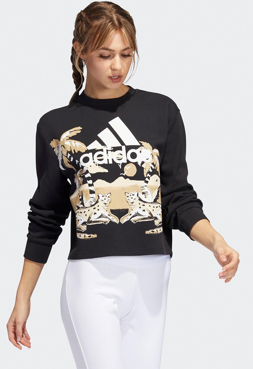 adidas Performance - W farm g crew neck sweat - black