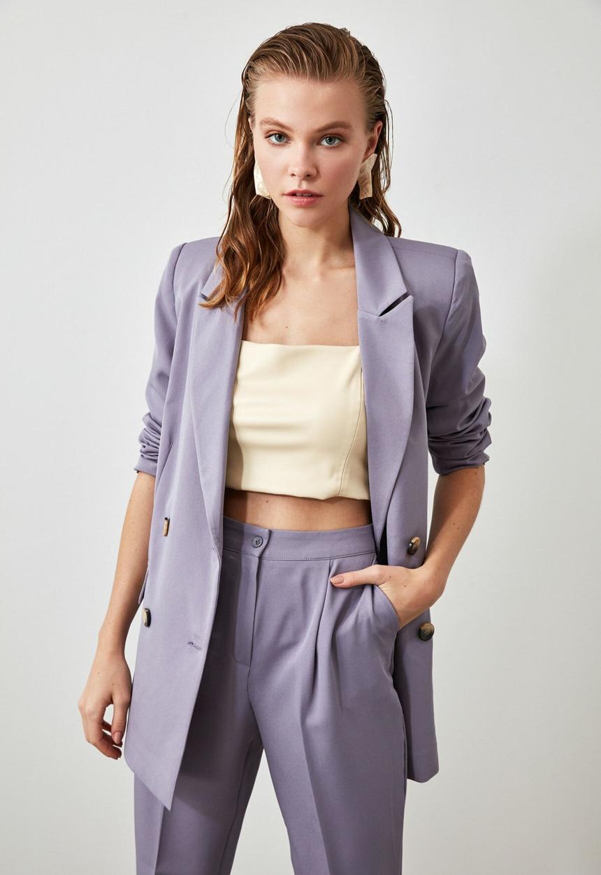 Trendyol - Buttoned jacket - lilac
