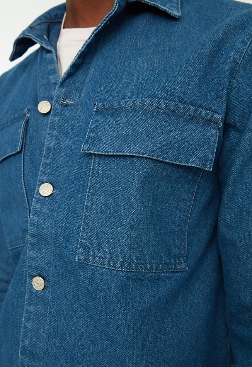 Trendyol - Double chest pocket jacket - blue