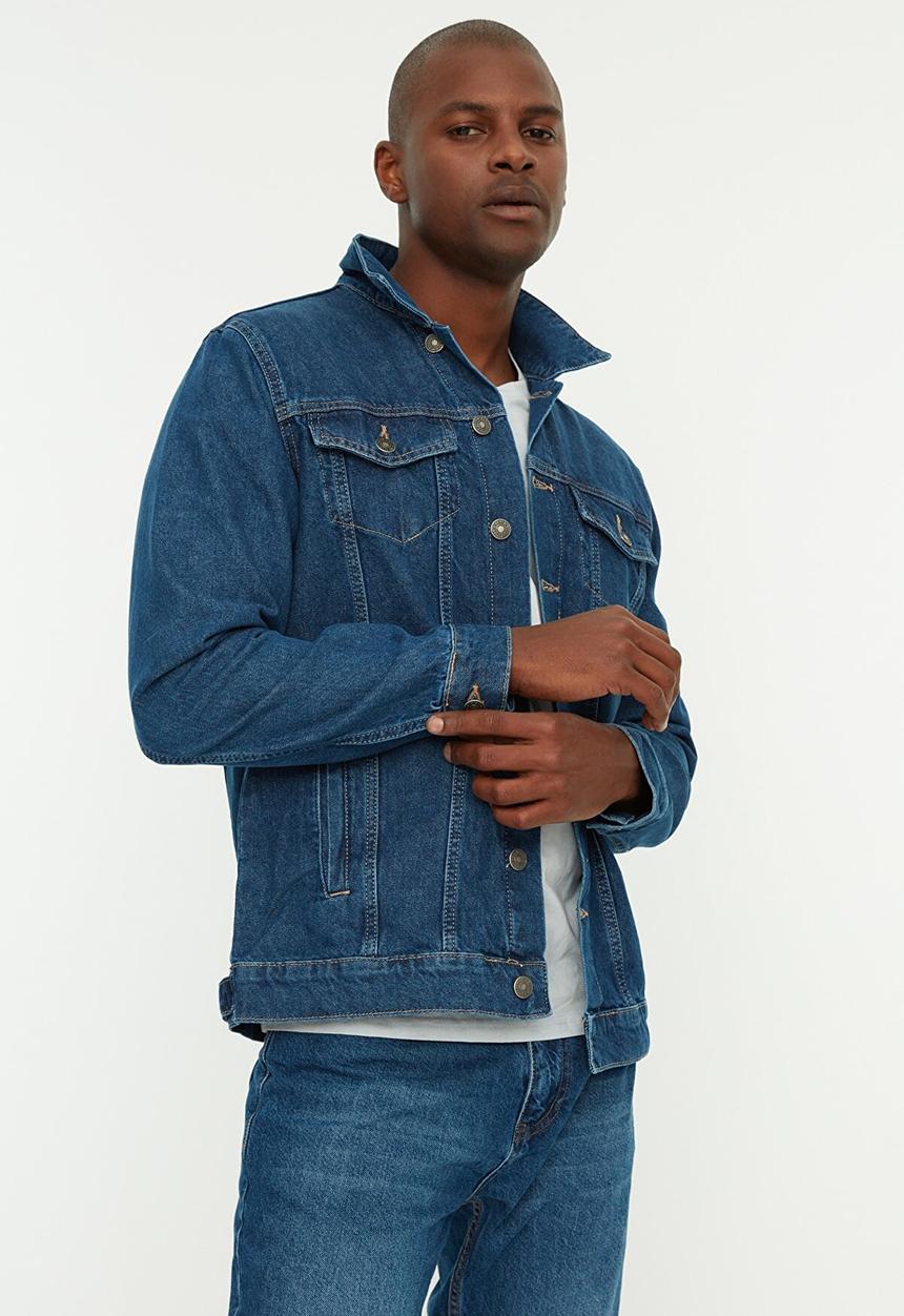 Trendyol - Somewhere in my heart back print jacket - indigo