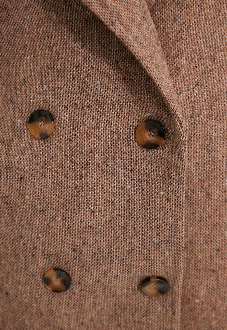 Trendyol - Button bouclé cachet coat  - brown