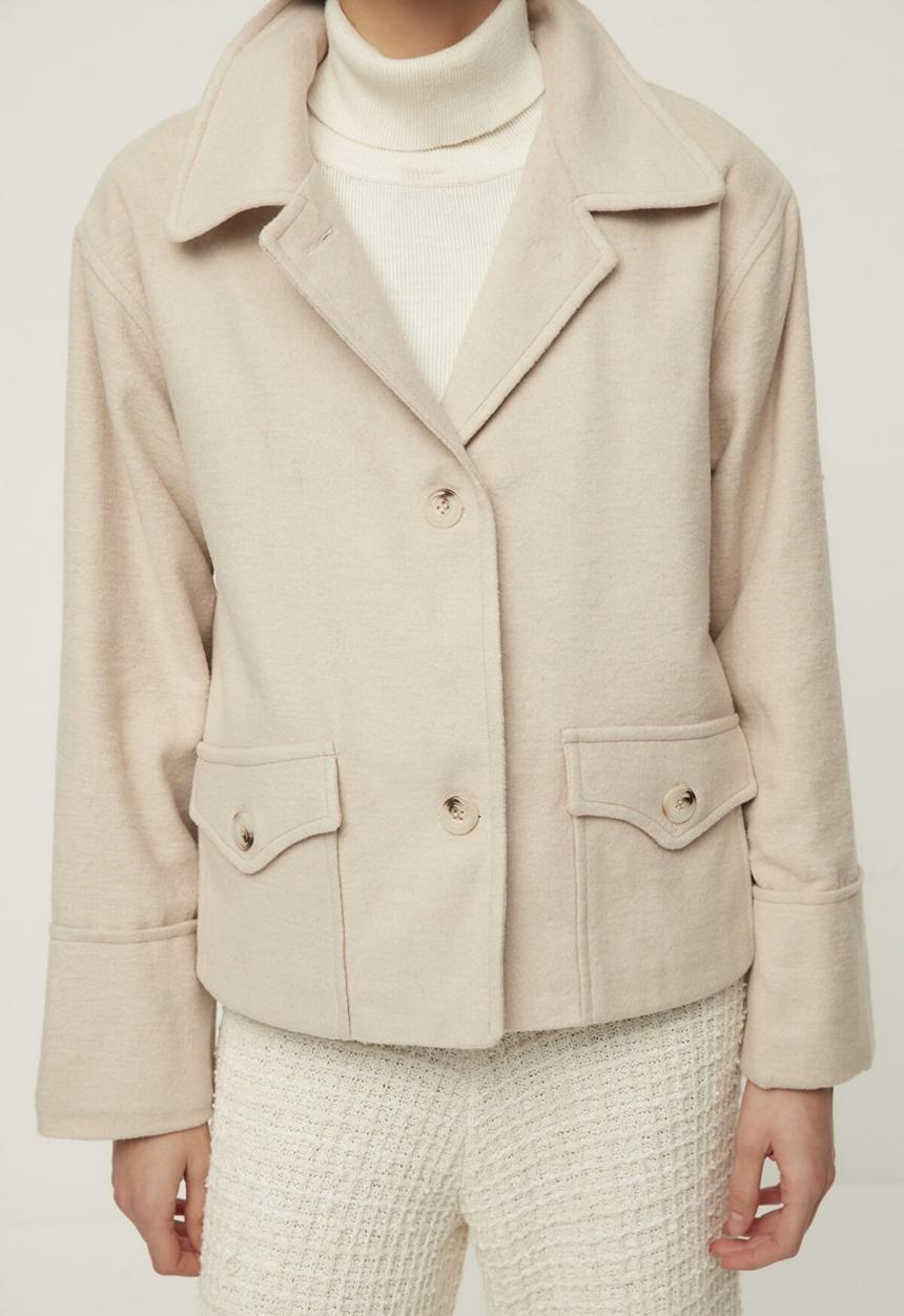 Trendyol - Button closure stamp coat  - stone