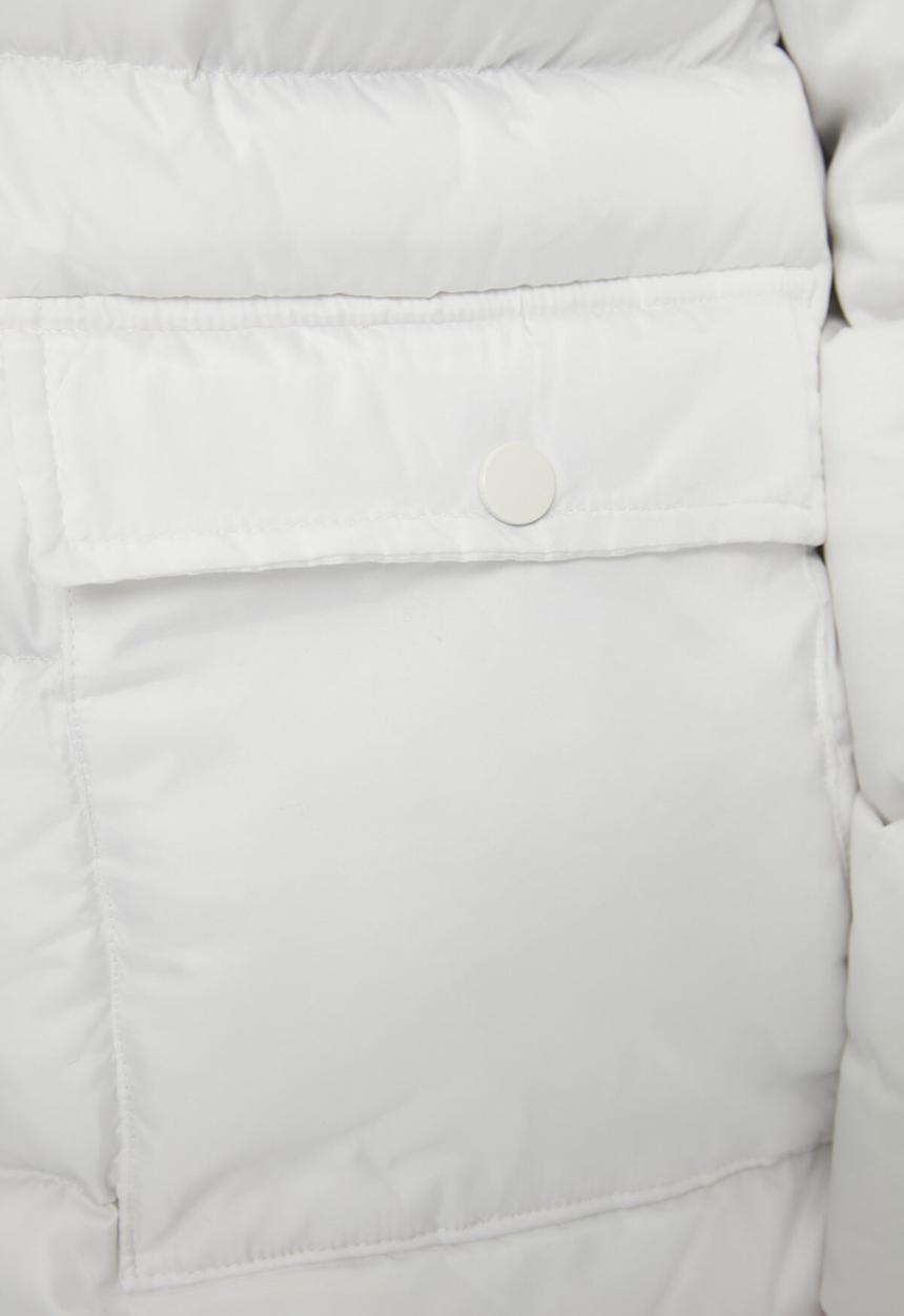 Trendyol - Oversize upright collar down jacket - white