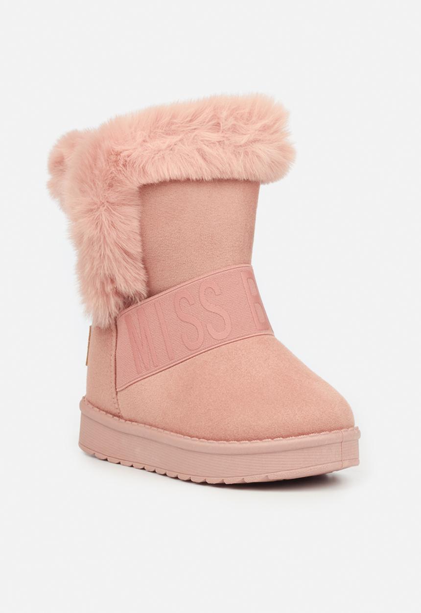 Little Miss Black - Rae girls snug boots - pink