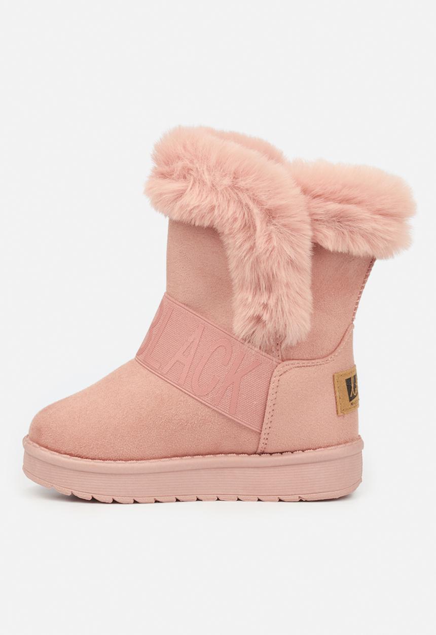 Little Miss Black - Rae girls snug boots - pink