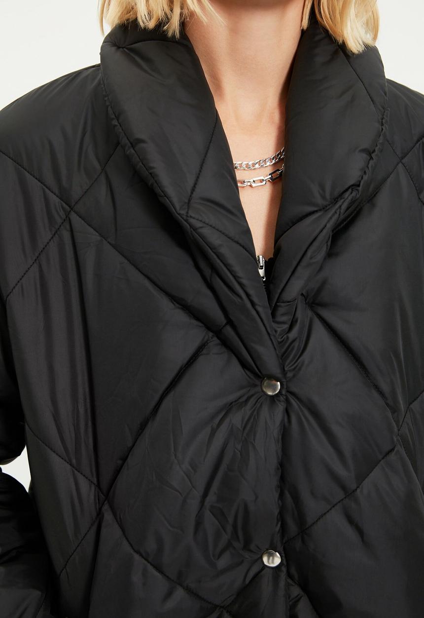 Trendyol - Oversize quilted down jacket - black