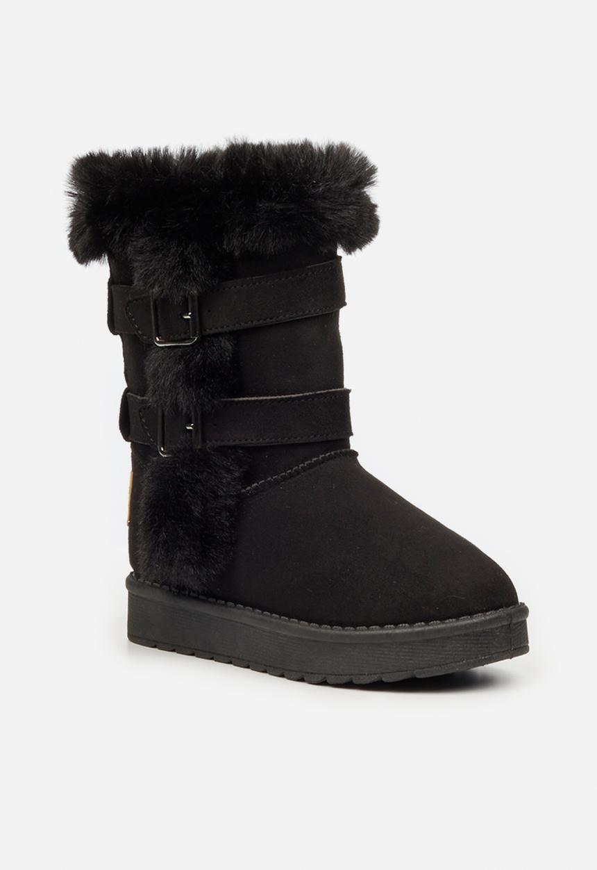 Little Miss Black - Rae girls snug boots - black