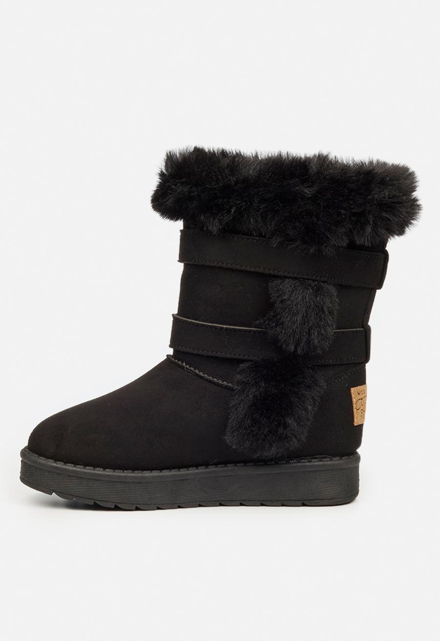 Little Miss Black - Rae girls snug boots - black