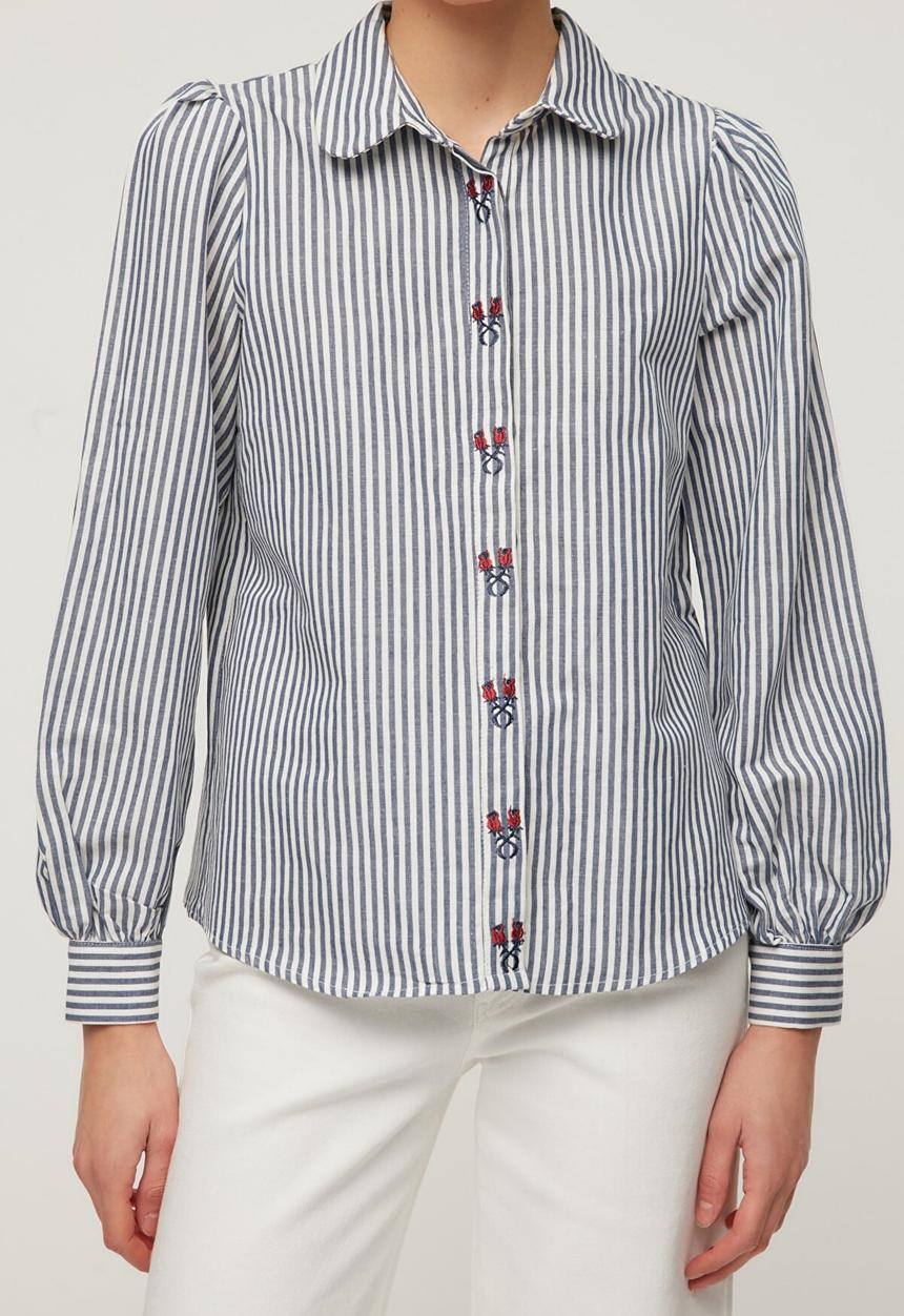 Trendyol - Striped shirt - black
